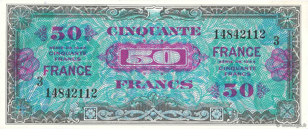 50 Francs FRANCE FRANCE  1945 VF.24.03 UNC