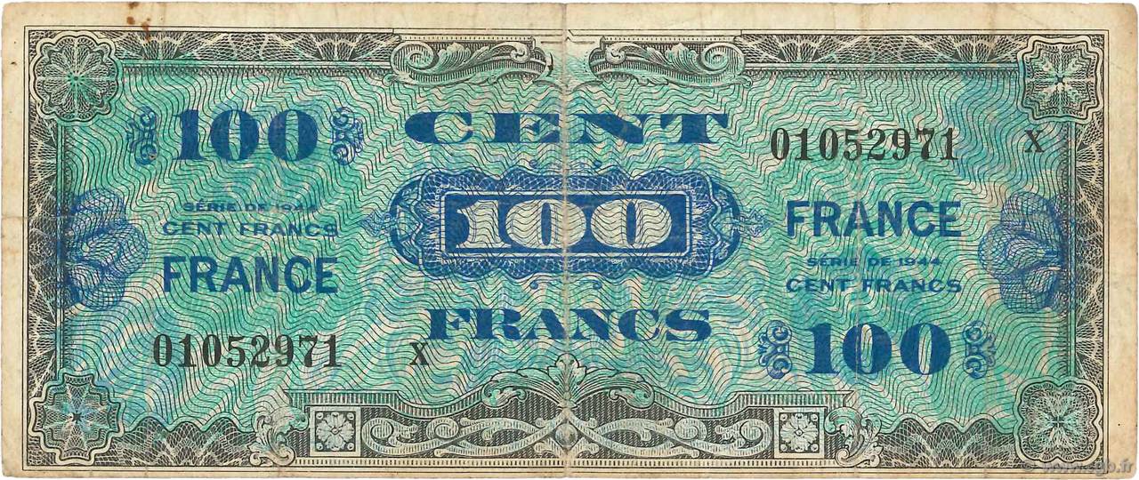 100 Francs FRANCE FRANCIA  1945 VF.25.12 q.MB