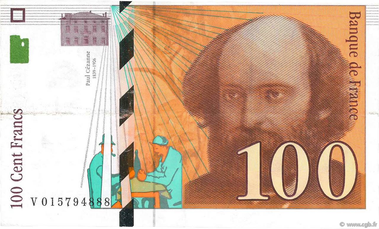 100 Francs CÉZANNE Fauté FRANCIA  1997 F.74.01 EBC
