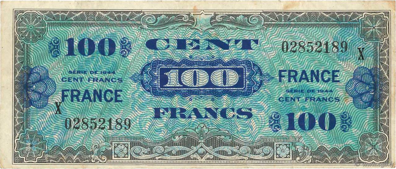 100 Francs FRANCE FRANCE  1945 VF.25.11 VF-