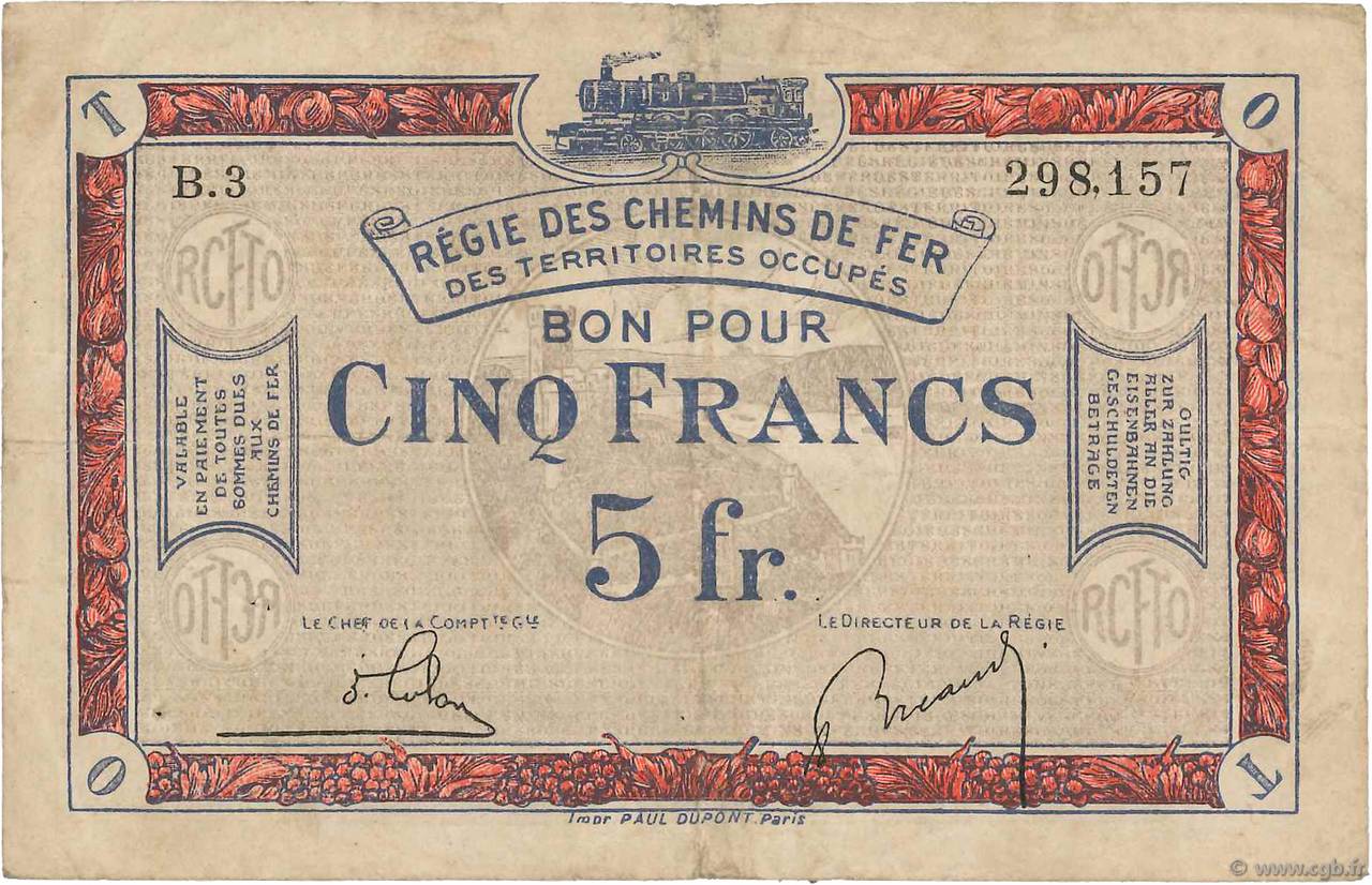 5 Francs FRANCE Regionalismus und verschiedenen  1923 JP.135.06 S
