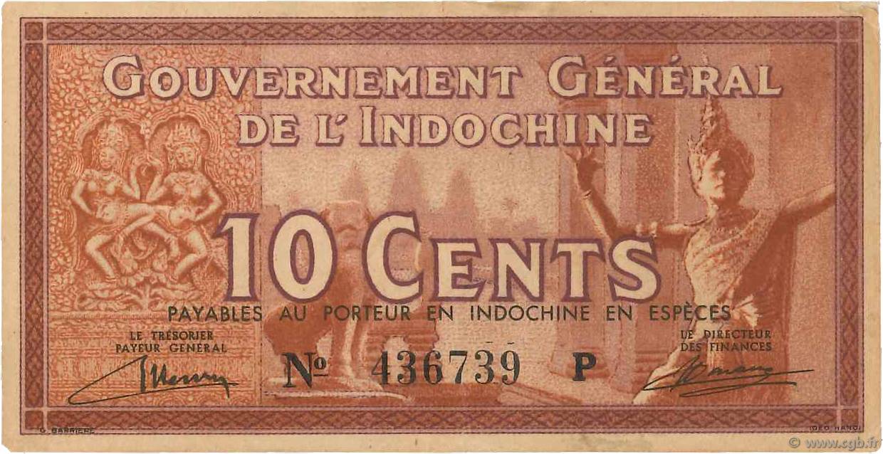 10 Cents INDOCHINE FRANÇAISE  1939 P.085a SUP
