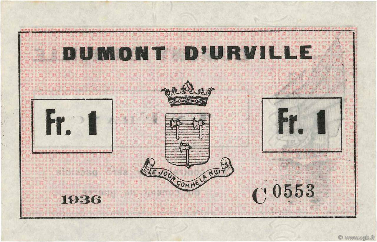 1 Franc FRANCE regionalismo y varios  1936 K.258a SC+