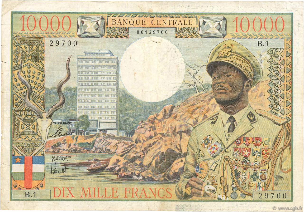 10000 Francs ÉTATS DE L AFRIQUE ÉQUATORIALE  1968 P.07 TB