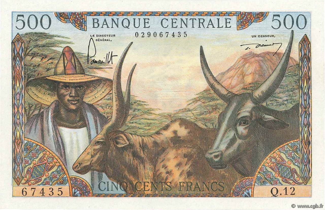 500 Francs CAMERúN  1962 P.11 FDC