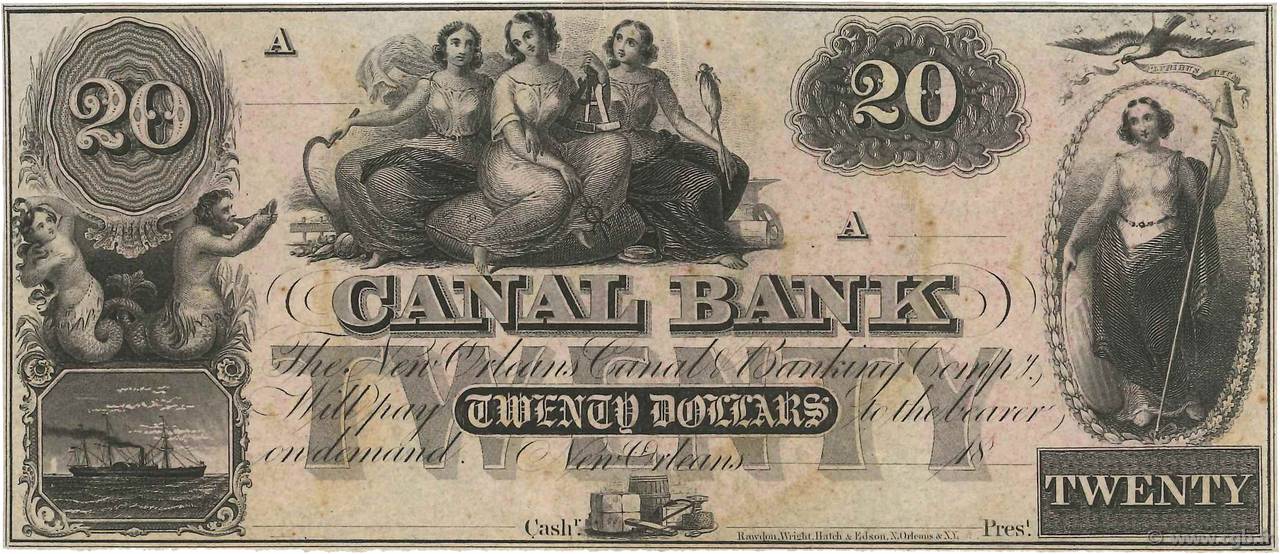 20 Dollars Non émis ÉTATS-UNIS D AMÉRIQUE  1850 PS.- pr.NEUF