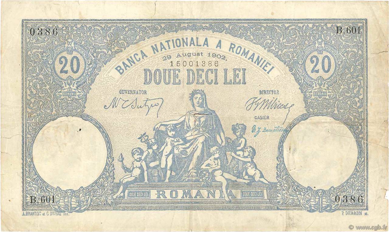 20 Lei ROMANIA  1902 P.016 G