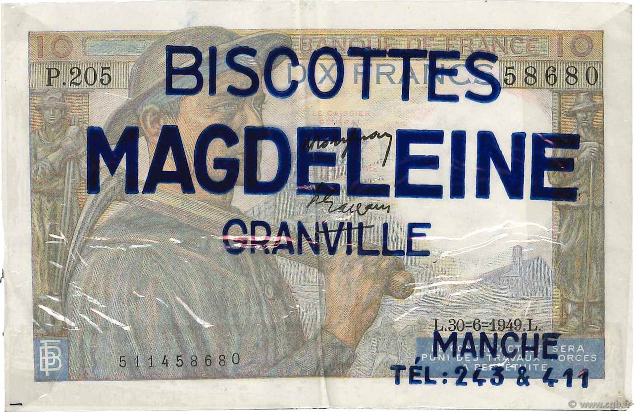10 Francs MINEUR Publicitaire FRANCE  1949 F.08.22 pr.SUP