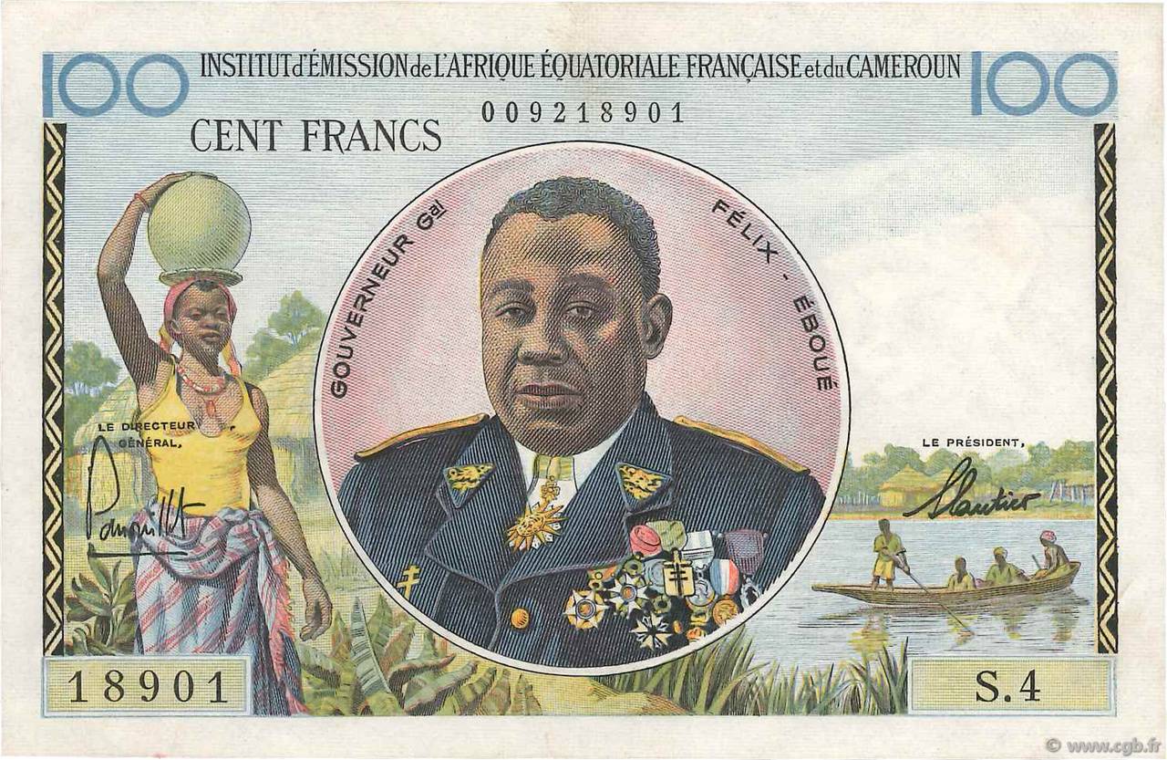 100 Francs FRENCH EQUATORIAL AFRICA  1957 P.32 XF+