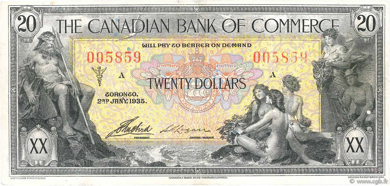 20 Dollars CANADA  1935 PS.0967Ad BB