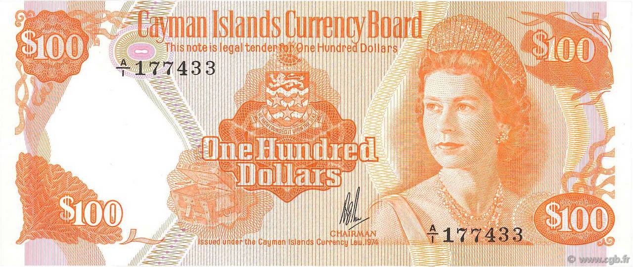 100 Dollars CAYMANS ISLANDS  1982 P.11 AU+