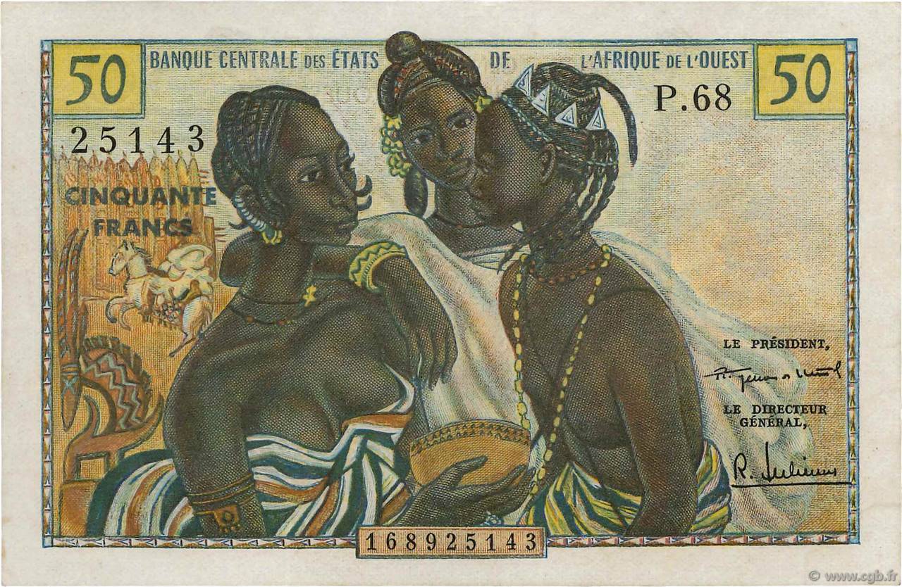 50 Francs ÉTATS DE L AFRIQUE DE L OUEST  1958 P.001 SPL