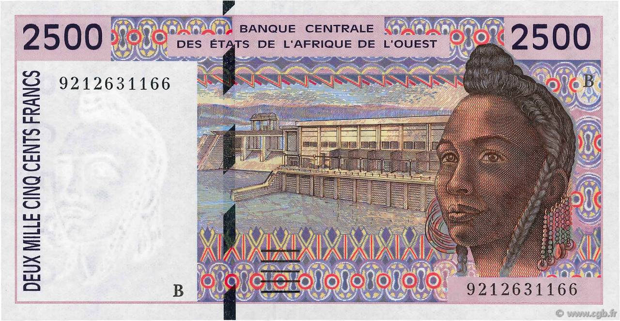 2500 Francs ÉTATS DE L AFRIQUE DE L OUEST  1992 P.212Ba NEUF