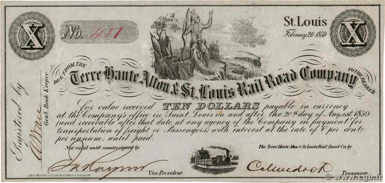 10 Dollars ESTADOS UNIDOS DE AMÉRICA Alton 1859  EBC
