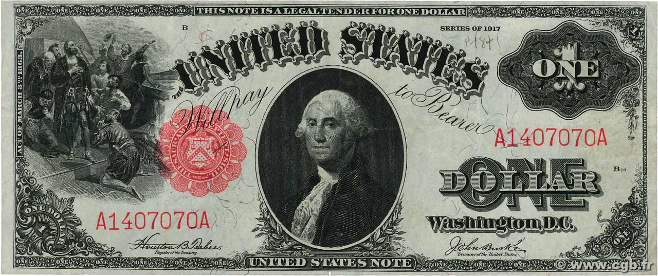 1 Dollar STATI UNITI D AMERICA  1917 P.187 q.SPL