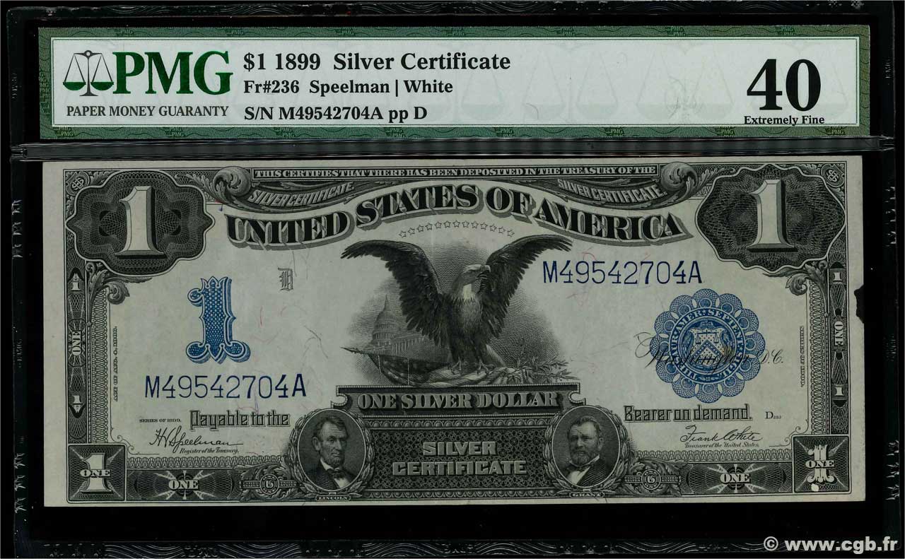 1 Dollar ESTADOS UNIDOS DE AMÉRICA  1899 P.338c MBC+