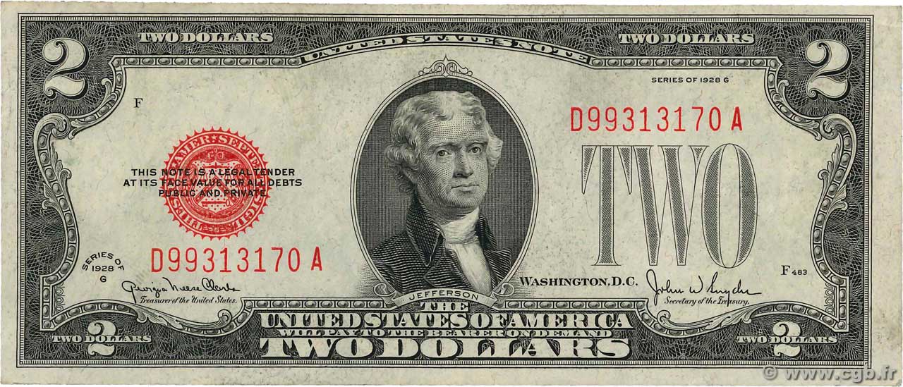 2 Dollars STATI UNITI D AMERICA  1928 P.378g q.SPL