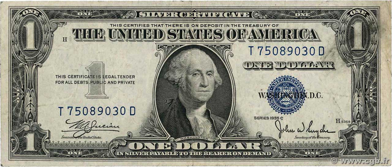 1 Dollar ÉTATS-UNIS D AMÉRIQUE  1935 P.416c TTB