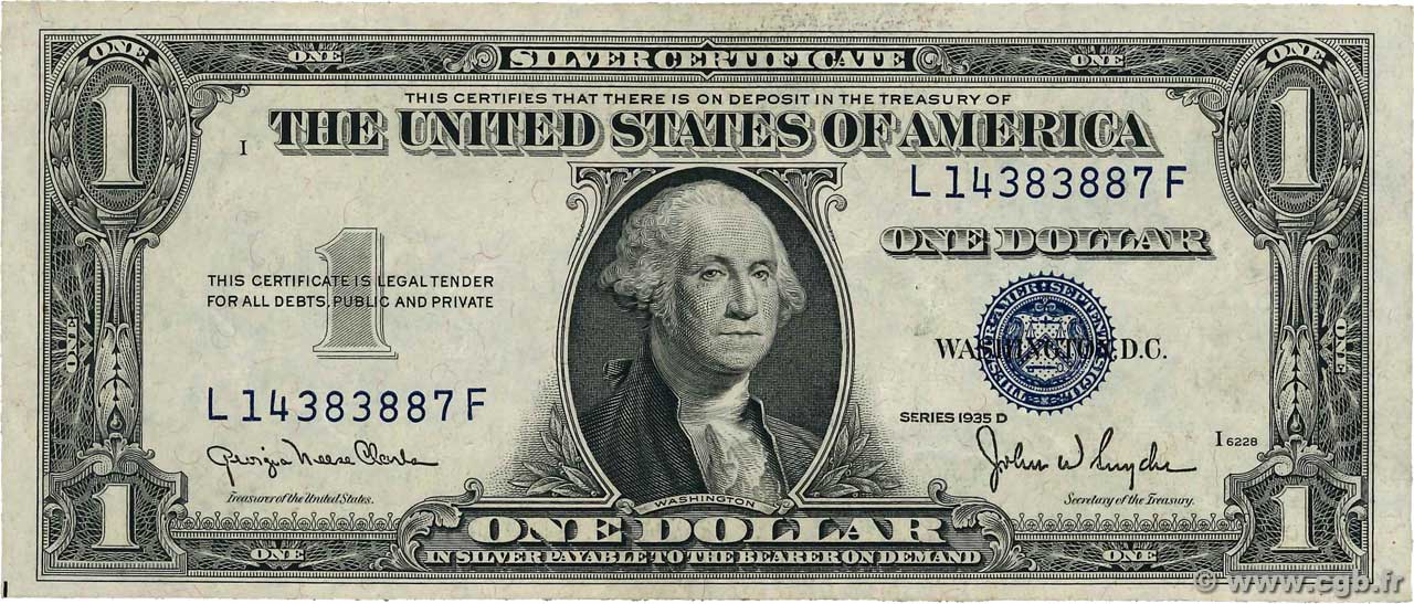 1 Dollar ESTADOS UNIDOS DE AMÉRICA  1935 P.416D1 EBC