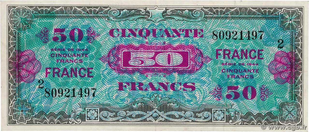 50 Francs FRANCE FRANCIA  1945 VF.24.02 EBC