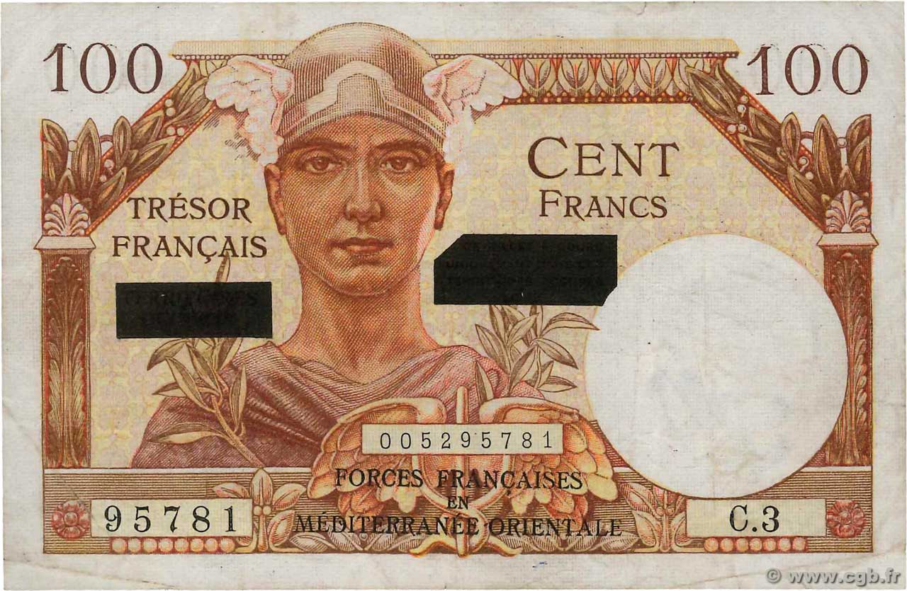 100 Francs SUEZ FRANCE  1956 VF.42.01 F+