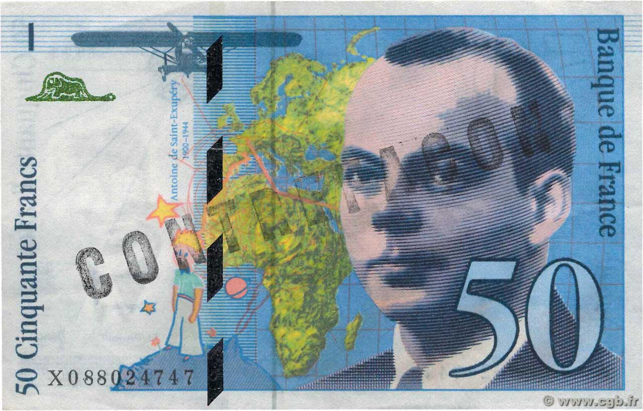 50 Francs SAINT-EXUPÉRY Modifié Faux FRANCIA  1999 F.73.05x SC
