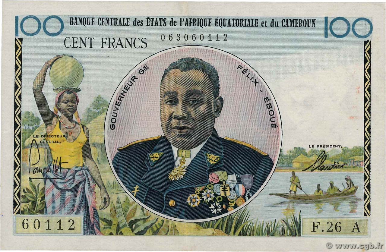 100 Francs ÉTATS DE L AFRIQUE ÉQUATORIALE  1961 P.01a SUP
