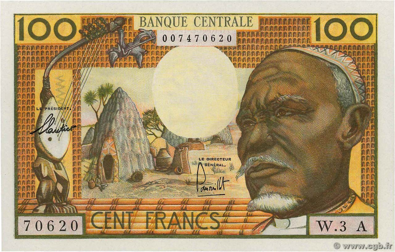 100 Francs ÉTATS DE L AFRIQUE ÉQUATORIALE  1962 P.03a pr.NEUF