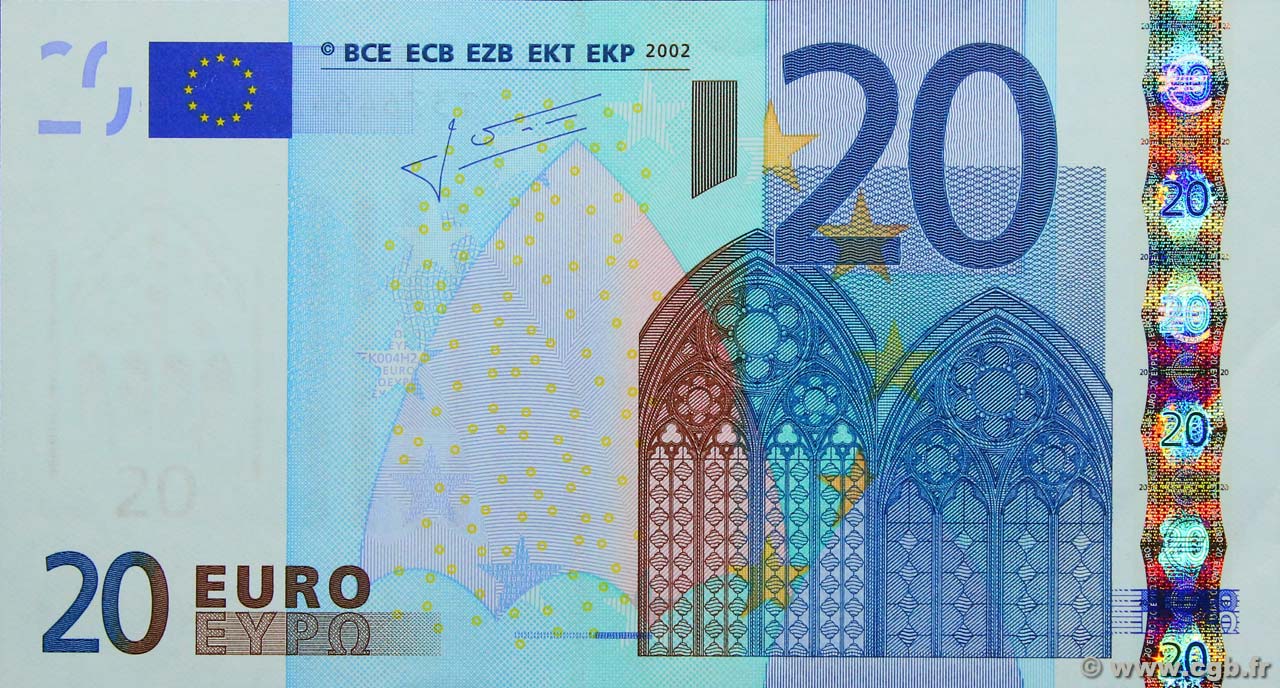 20 Euro EUROPA  2002 P.03t EBC+