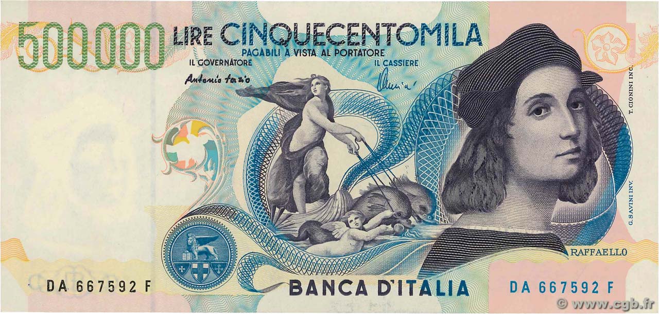 500000 Lire ITALIA  1997 P.118 SC+