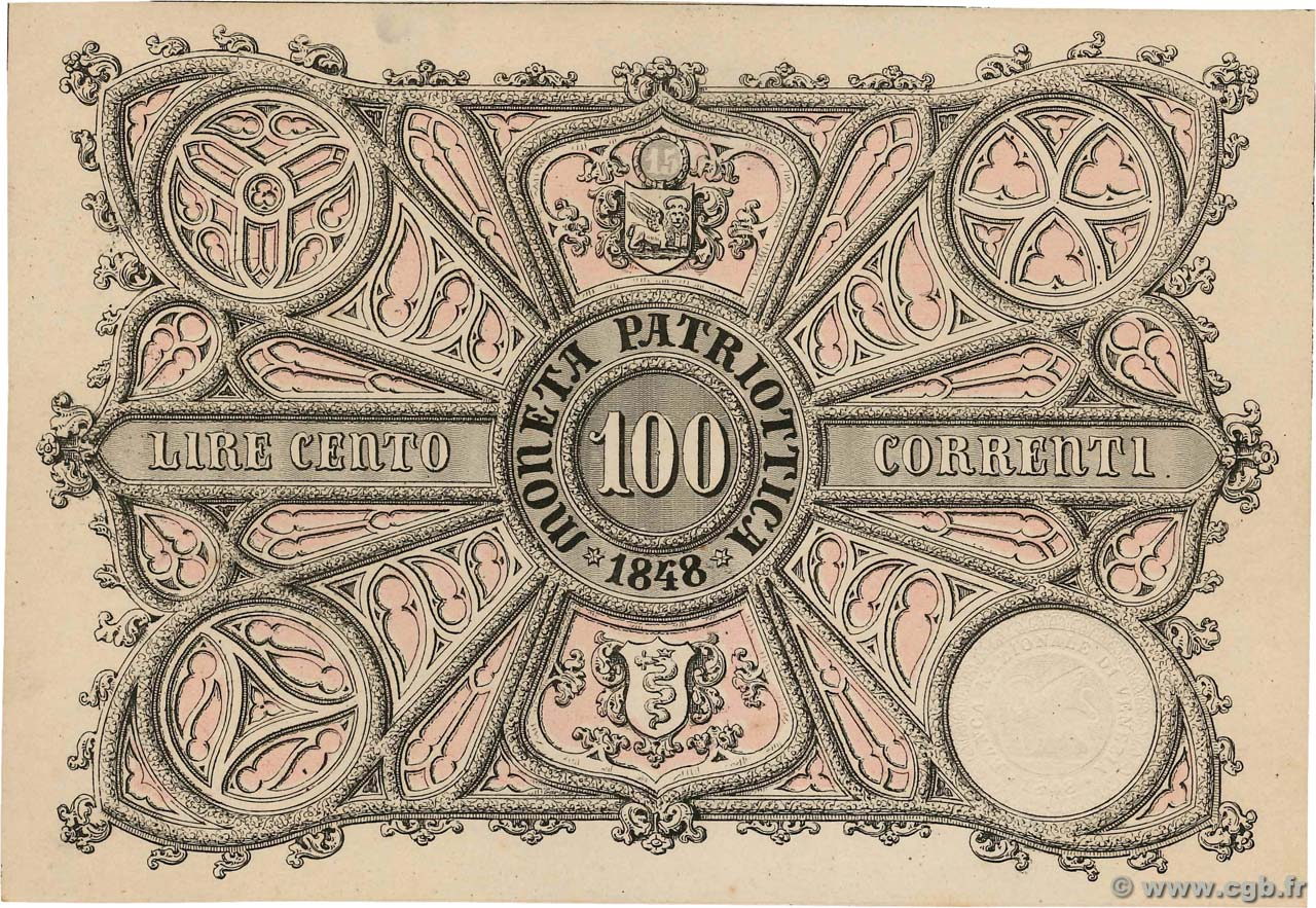 100 Lire ITALIA  1848 PS.190 AU+