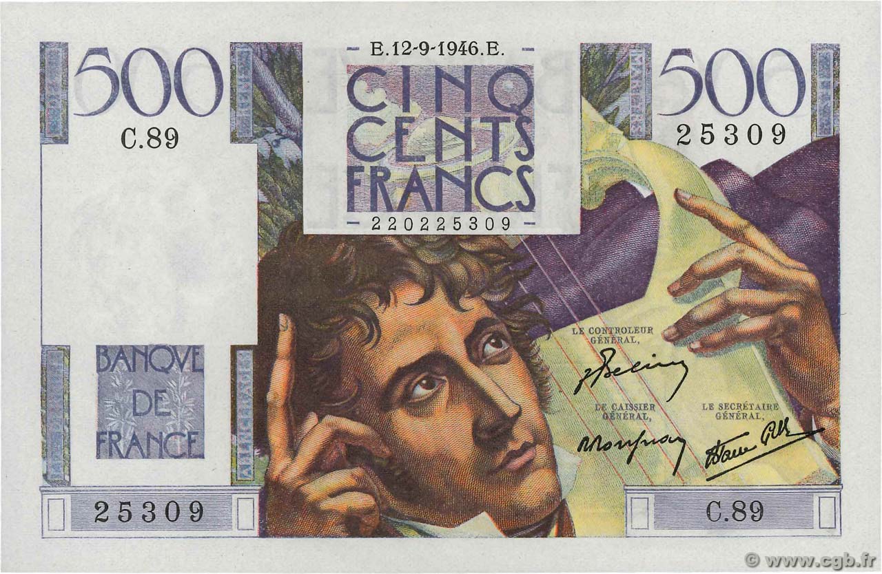 500 Francs CHATEAUBRIAND FRANCIA  1946 F.34.06 SC