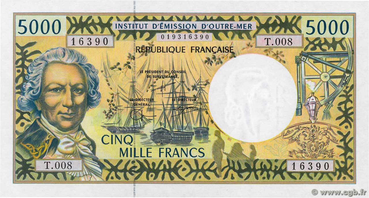 5000 Francs POLYNÉSIE, TERRITOIRES D OUTRE MER  2001 P.03f NEUF