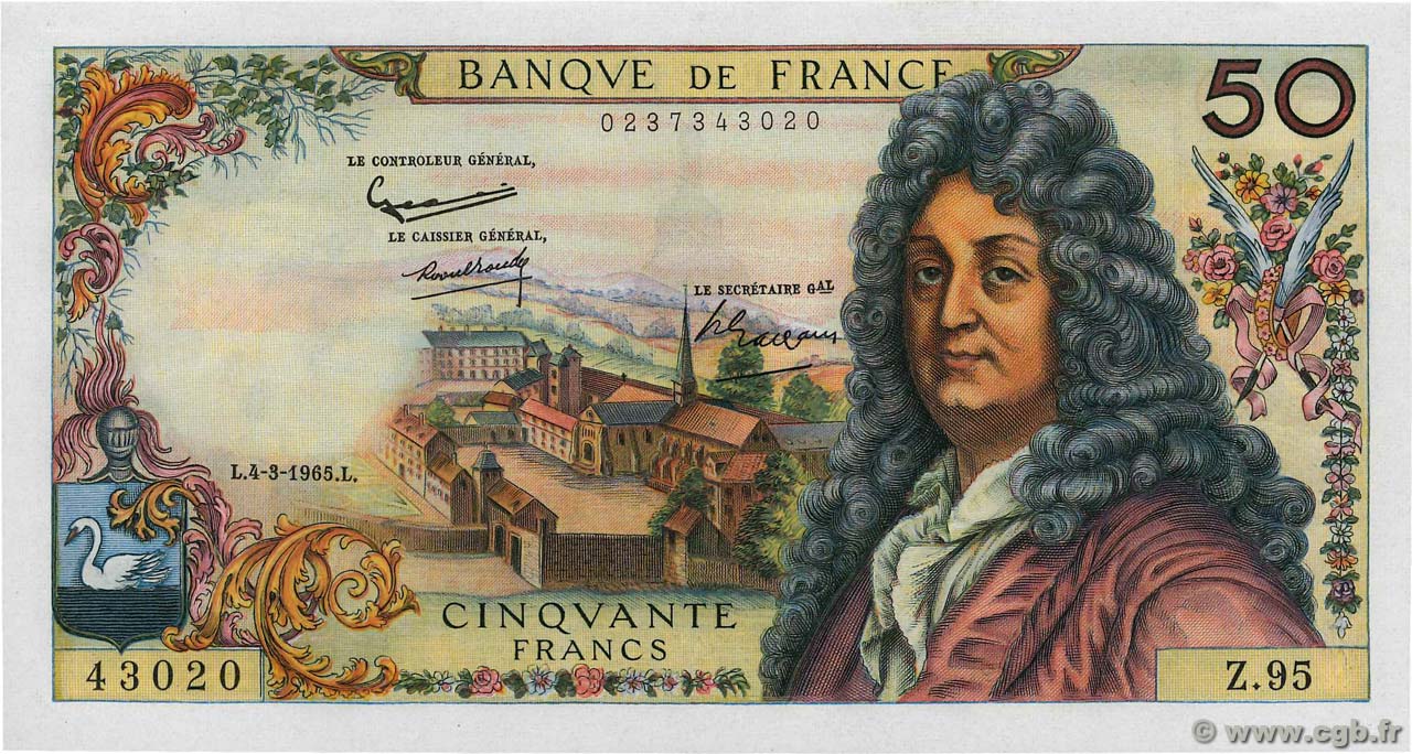 50 Francs RACINE FRANCE  1965 F.64.08 pr.NEUF
