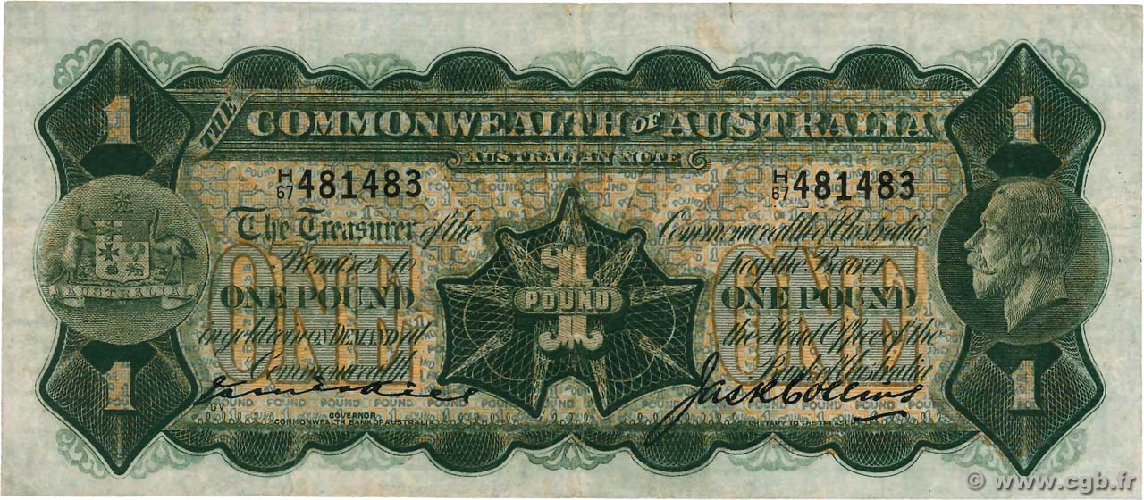 1 Pound AUSTRALIA  1926 P.16a F