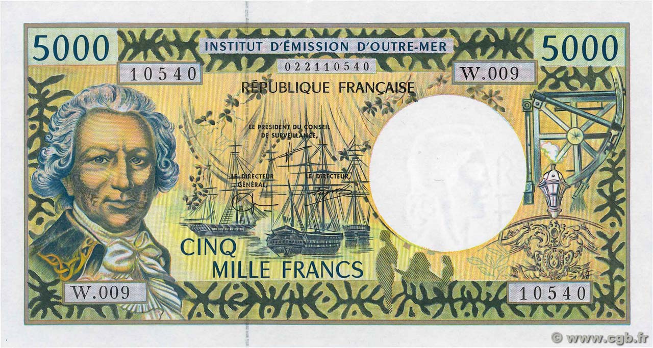 5000 Francs FRENCH PACIFIC TERRITORIES  2001 P.03f ST
