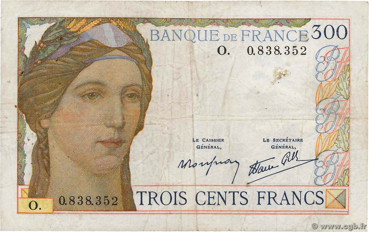 300 Francs FRANCIA  1939 F.29.03 RC+