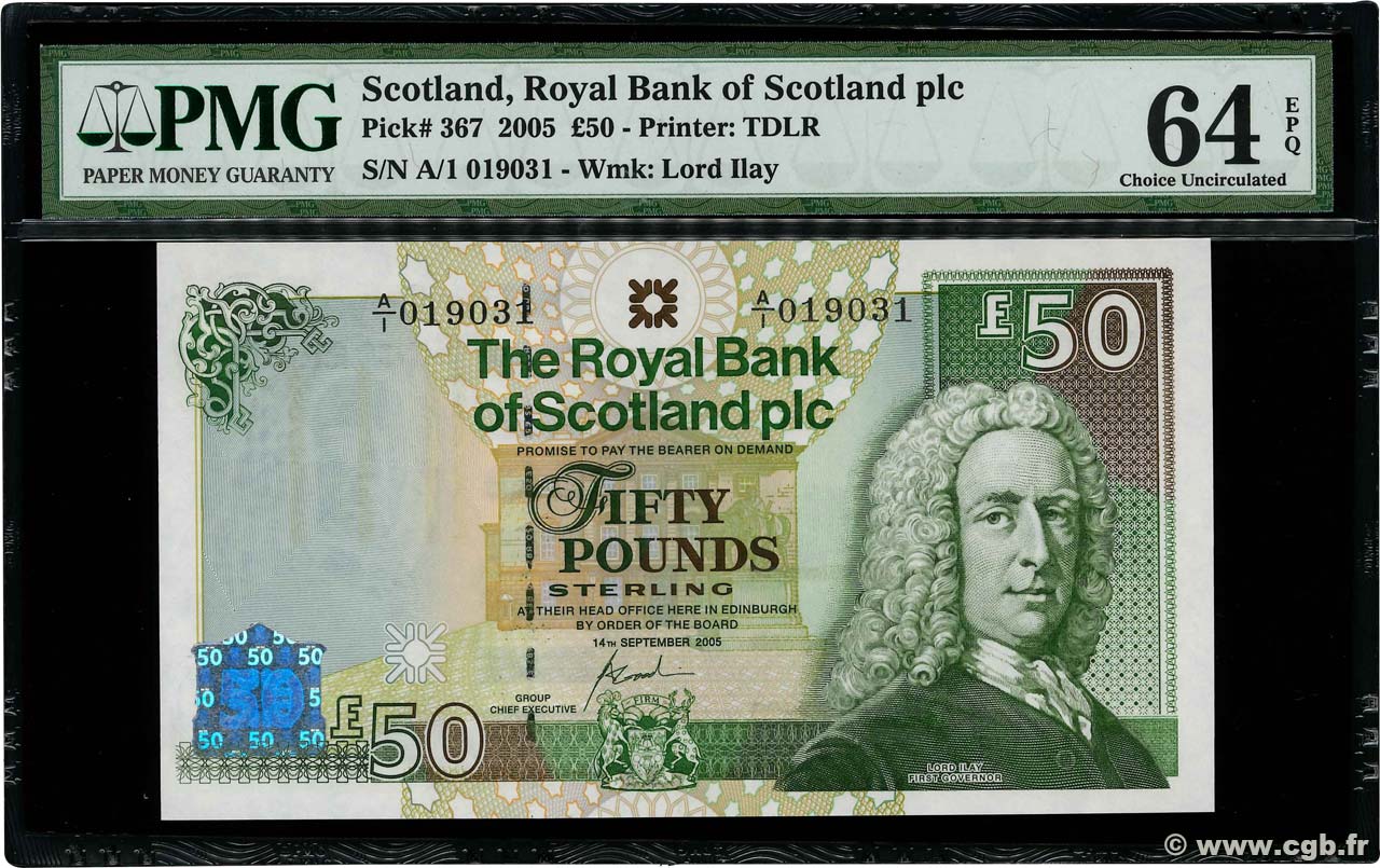 50 Pounds SCOTLAND  2005 P.367 FDC