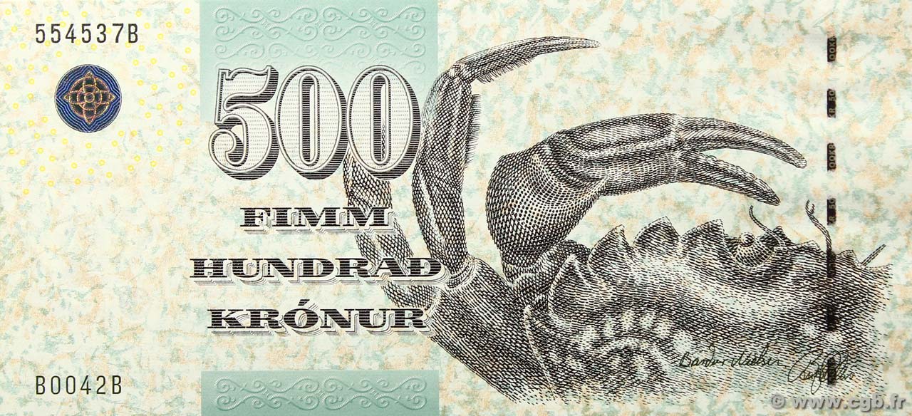 500 Kronur FAROE ISLANDS  2004 P.27 UNC