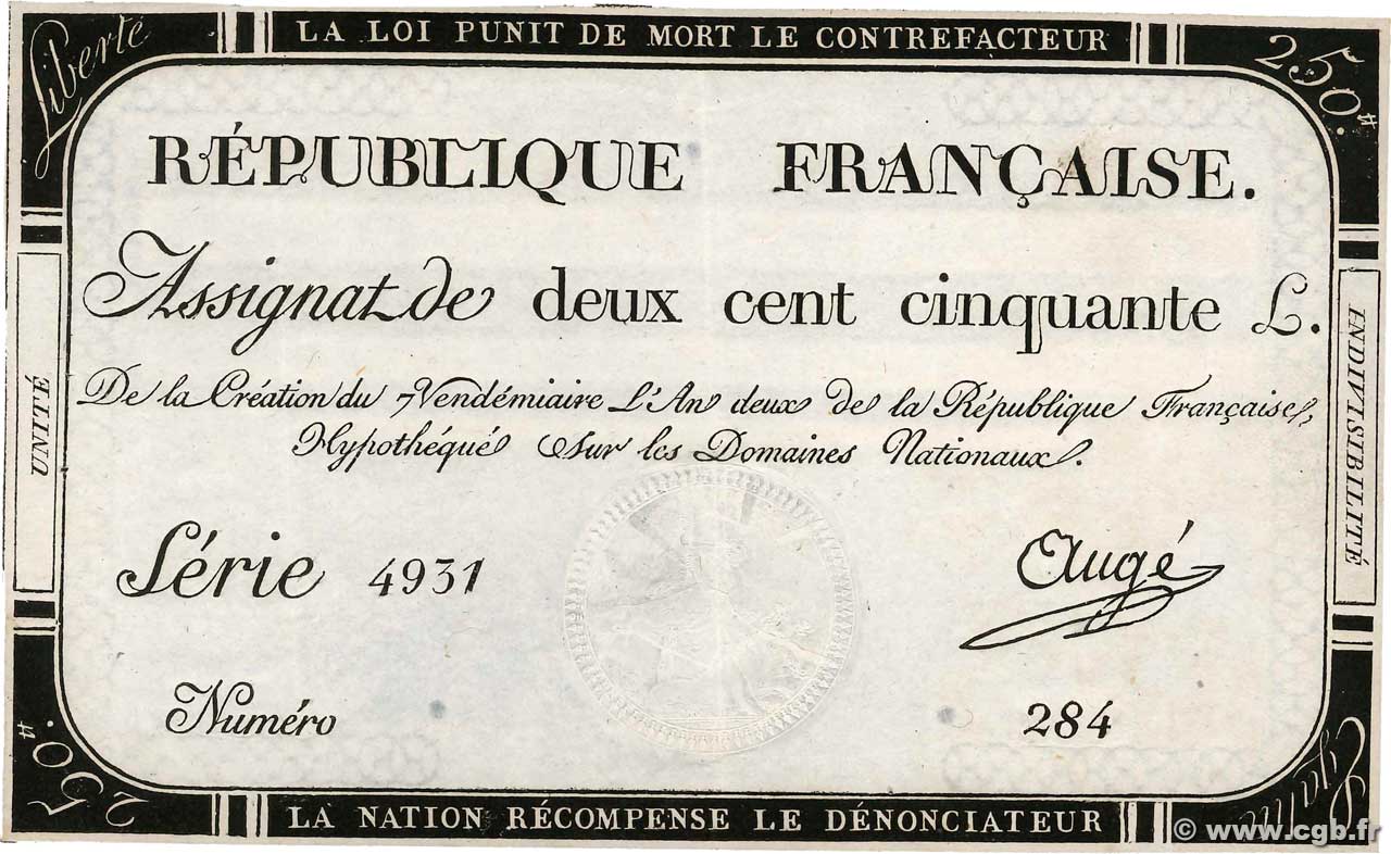 250 Livres FRANCIA  1793 Ass.45a EBC+