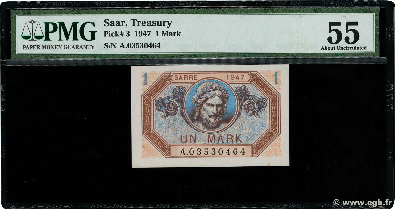 1 Mark SARRE FRANCIA  1947 VF.44.01 SPL