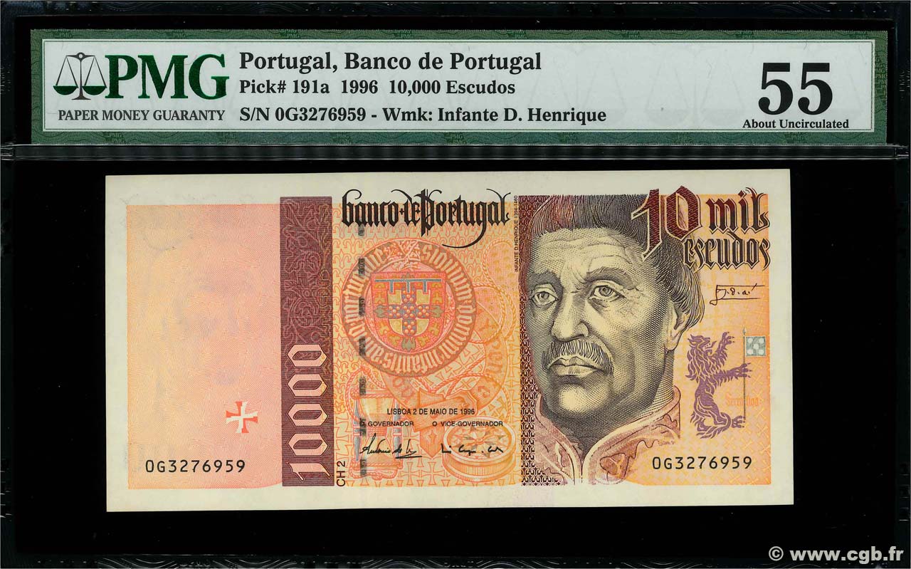 10000 Escudos PORTUGAL  1998 P.191a VZ+