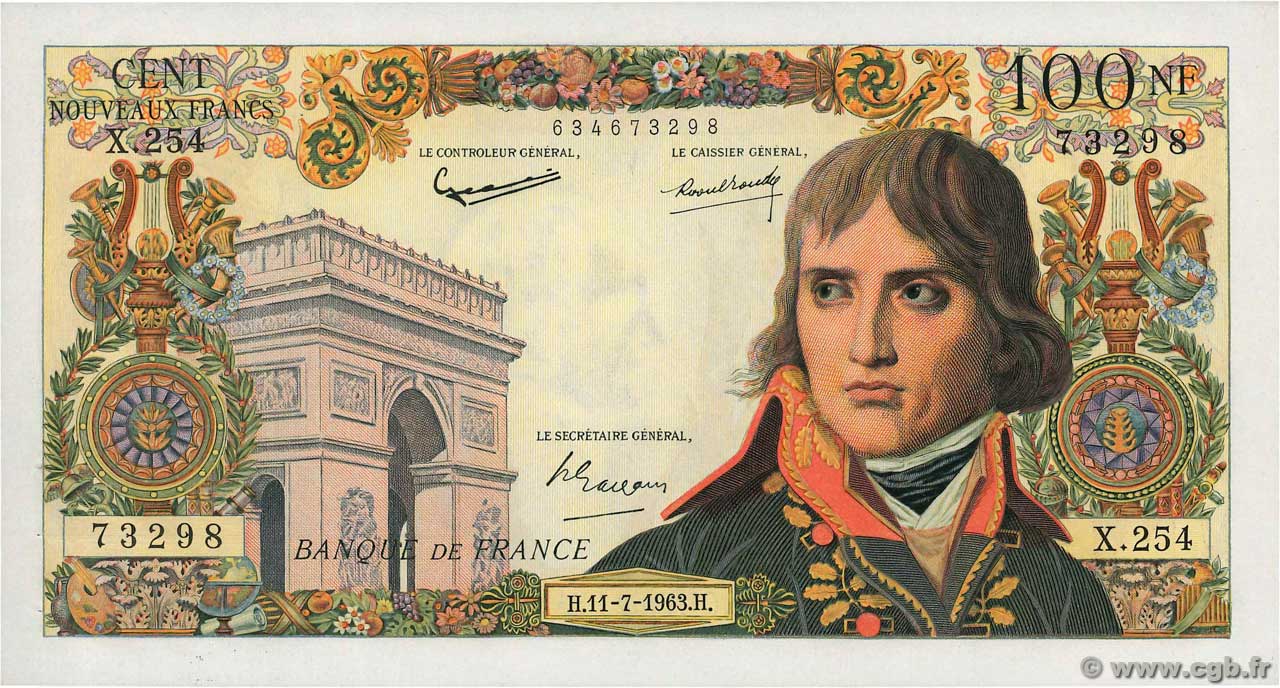 100 Nouveaux Francs BONAPARTE FRANCE  1963 F.59.22 SPL