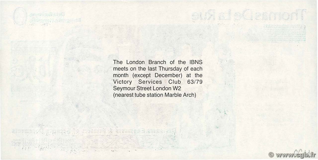 (1 Pound) Test Note ENGLAND 1990 4270215 Banknotes