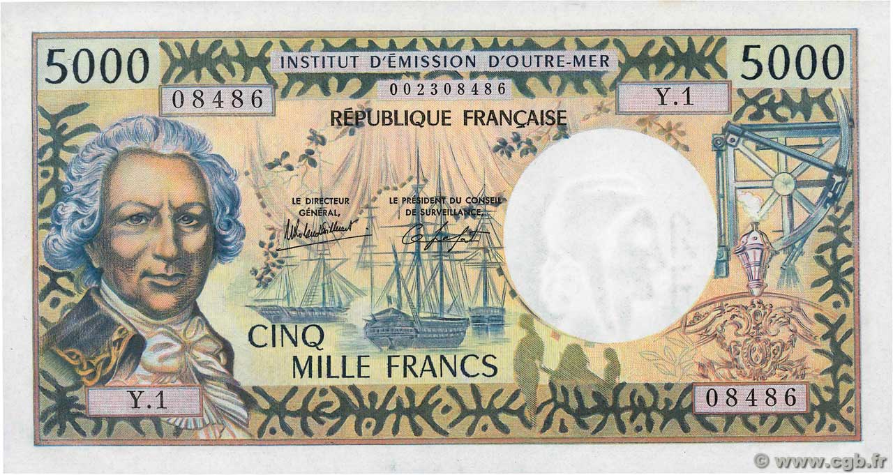 5000 Francs NEW CALEDONIA Nouméa 1982 P.65c UNC-