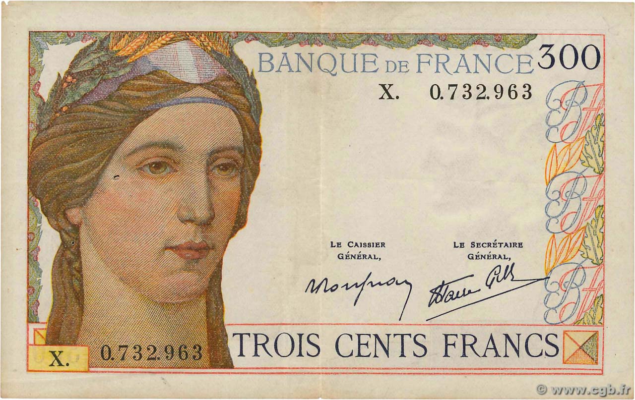 300 Francs FRANCIA  1939 F.29.03 MBC