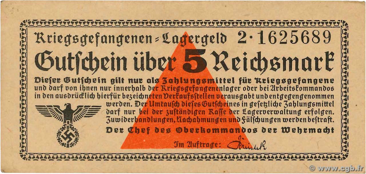 5 Reichsmark GERMANY  1939 R.520 XF