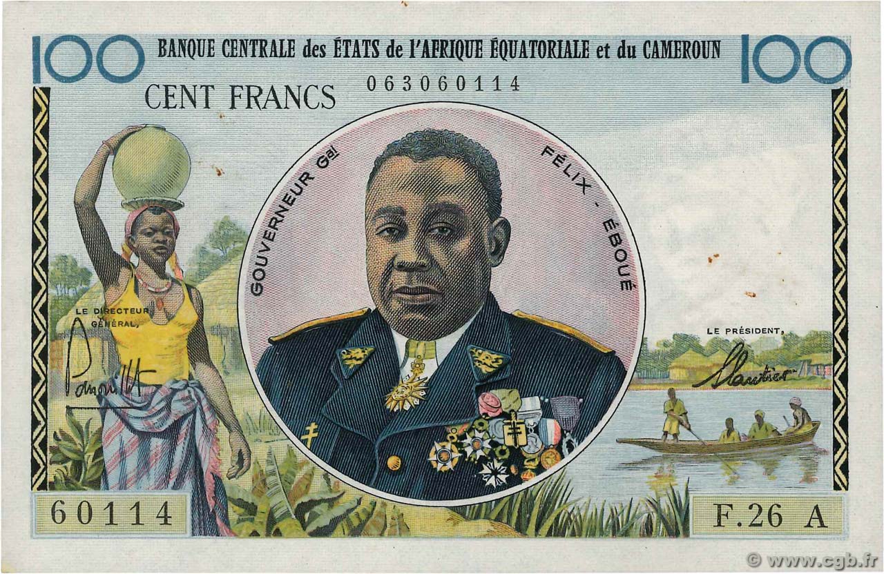 100 Francs ÉTATS DE L AFRIQUE ÉQUATORIALE  1961 P.01a SUP+
