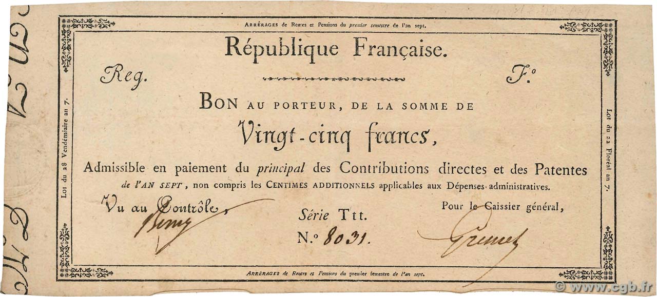 25 Francs FRANCE  1798 Laf.215 TTB+
