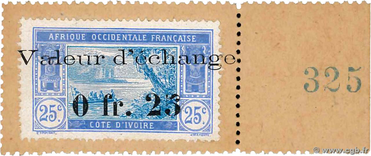 25 Centimes COTE D IVOIRE  1920 P.06 NEUF